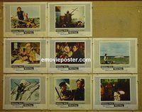 F371 MOBY DICK  8 lobby cards '56 Peck, Orson Welles