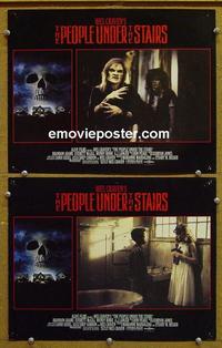 F826 PEOPLE UNDER THE STAIRS 2 English lobby cards '91 Wes Craven