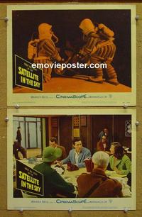 G079 SATELLITE IN THE SKY 2 lobby cards '56 space age!