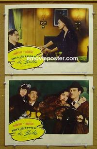 G125 THEY ALL KISSED THE BRIDE 2 lobby cards R55 Joan Crawford
