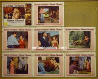 F594 WOMAN OBSESSED 8 lobby cards '59 Susan Hayward, Stephen Boyd
