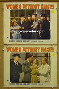 G163 WOMEN WITHOUT NAMES 2 lobby cards '40 Drew, Paige