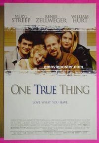 H006 1 TRUE THING double-sided one-sheet movie poster '98 Streep, William Hurt