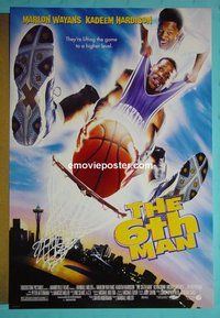 H024 6th MAN double-sided one-sheet movie poster '97 Marlon Wayans, basketball