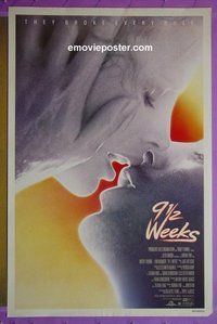 H028 9 1/2 WEEKS one-sheet movie poster '86 Rourke, Basinger