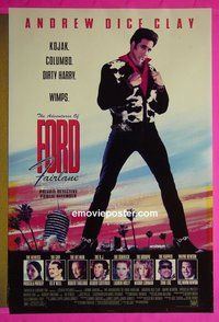 H040 ADVENTURES OF FORD FAIRLANE double-sided one-sheet movie poster '90 Andrew Dice Clay