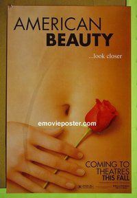 H072 AMERICAN BEAUTY special teaser one-sheet movie poster '99 Kevin Spacey