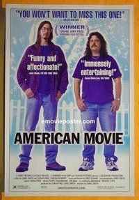 H076 AMERICAN MOVIE one-sheet movie poster '99 wild documentary!