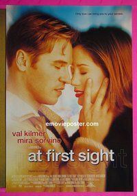 H096 AT FIRST SIGHT double-sided one-sheet movie poster '99 Val Kilmer, Mira Sorvino