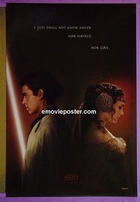 H101 ATTACK OF THE CLONES double-sided teaser one-sheet movie poster '02 Ewan McGregor