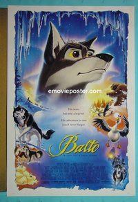 H116 BALTO double-sided one-sheet movie poster '95 Kevin Bacon, cartoon
