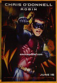 H135 BATMAN FOREVER double-sided advance one-sheet movie poster '95 Chris O'Donnell