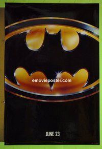 H133 BATMAN teaser one-sheet movie poster '89 Michael Keaton, Nicholson