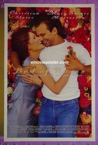 H159 BED OF ROSES double-sided one-sheet movie poster '96 Christian Slater