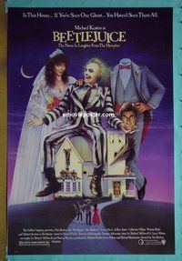 H162 BEETLEJUICE one-sheet movie poster 88 Alec Baldwin,Davis