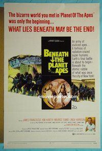 H167 BENEATH THE PLANET OF THE APES one-sheet movie poster '70