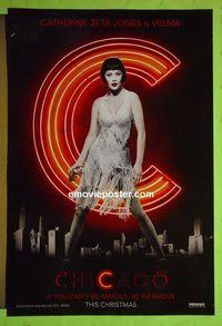 H259 CHICAGO double-sided advance #1 one-sheet movie poster '02 Catherine Zeta-Jones