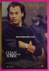 H273 CLEAN & SOBER one-sheet movie poster '88 Michael Keaton, Baker