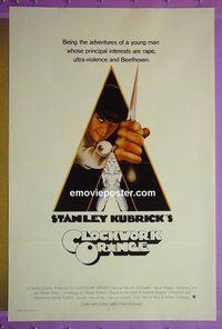 H277 CLOCKWORK ORANGE int'l one-sheet movie poster '72 Kubrick