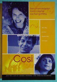 H292 COSI double-sided one-sheet movie poster '96 Ben Mendelsohn, Toni Collette
