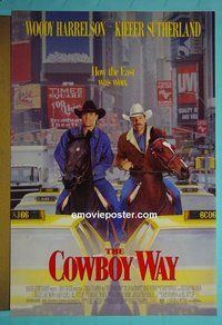 H295 COWBOY WAY double-sided one-sheet movie poster '94 Harrelson, Sutherland