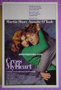 H298 CROSS MY HEART one-sheet movie poster '87 Martin Short, O'Toole