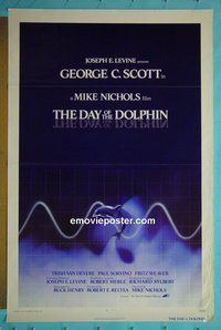 H312 DAY OF THE DOLPHIN one-sheet movie poster '73 Scott, Devere