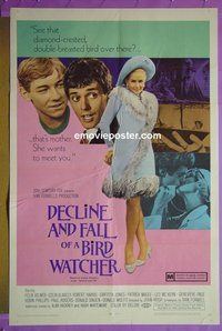 H318 DECLINE & FALL OF A BIRD WATCHER one-sheet movie poster '69 Atkinson
