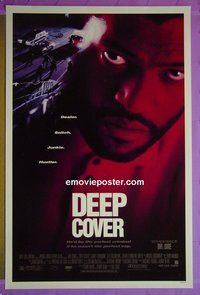 H319 DEEP COVER double-sided one-sheet movie poster '92 Laurence Fishburne, Goldblum