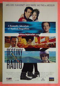 H325 DESTINY TURNS ON THE RADIO double-sided one-sheet movie poster '95 Dylan McDermott