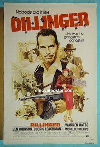 H333 DILLINGER one-sheet movie poster '73 Warren Oates