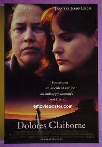 H339 DOLORES CLAIBORNE single-sided advance one-sheet movie poster '95 Kathy Bates, J.J. Leigh