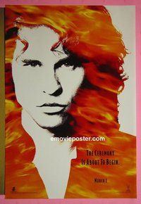 H343 DOORS double-sided teaser one-sheet movie poster '90 Val Kilmer, Oliver Stone