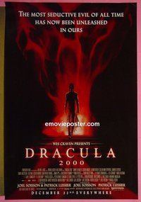 H349 DRACULA 2000 double-sided advance one-sheet movie poster '00 Jonny Lee Miller, vampires!