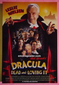 H350 DRACULA DEAD & LOVING IT double-sided advance one-sheet movie poster '95 Leslie Nielsen