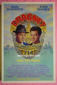 H352 DRAGNET advance one-sheet movie poster '87 Dan Aykroyd,Tom Hanks