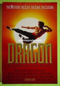 H353 DRAGON THE BRUCE LEE STORY advance one-sheet movie poster '93 Jason Scott Lee