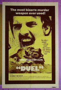 H358 DUEL int'l one-sheet movie poster '72 Steven Spielberg, Dennis Weaver