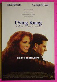 H363 DYING YOUNG double-sided one-sheet movie poster '91 Julia Roberts, Campbell Scott