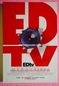 H367 EDTV double-sided advance one-sheet movie poster #2 '99 Matthew McConaughey, Howar