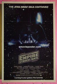 H374 EMPIRE STRIKES BACK advance 1sh movie poster '80 George Lucas
