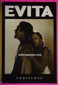 H381 EVITA double-sided teaser one-sheet movie poster '96 Madonna, Banderas
