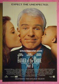 H400 FATHER OF THE BRIDE 2 double-sided advance one-sheet movie poster '95 Steve Martin