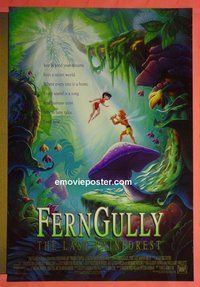 H403 FERNGULLY double-sided one-sheet movie poster '92 Christian Slater, Curry