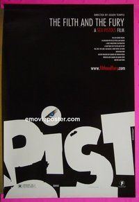 H406 FILTH & THE FURY double-sided one-sheet movie poster '00 Sex Pistols!