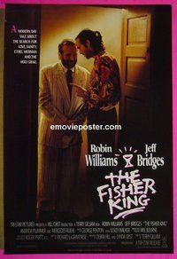 H412 FISHER KING single-sided one-sheet movie poster '91 Bridges, Robin Williams