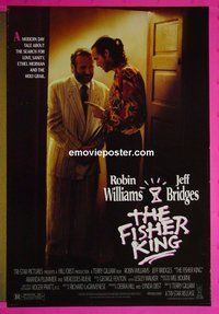 H411 FISHER KING double-sided one-sheet movie poster '91 Bridges, Robin Williams