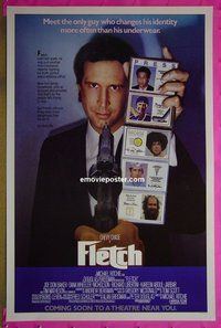 H416 FLETCH advance one-sheet movie poster '85 Chevy Chase, detective