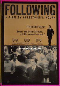 H423 FOLLOWING one-sheet movie poster '98 Christopher Nolan