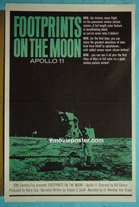 H425 FOOTPRINTS ON THE MOON one-sheet movie poster '69 von Braun